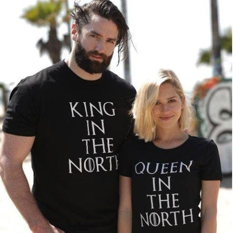 Game of Thrones King Queen in the North T Shirts Valentine