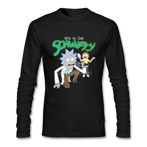 Ricky Morty T Shirt Sale Cool Tshirts Team Long Sleeve Crewneck Cotton