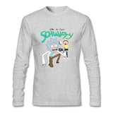 Ricky Morty T Shirt Sale Cool Tshirts Team Long Sleeve Crewneck Cotton