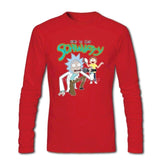Ricky Morty T Shirt Sale Cool Tshirts Team Long Sleeve Crewneck Cotton