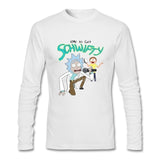 Ricky Morty T Shirt Sale Cool Tshirts Team Long Sleeve Crewneck Cotton