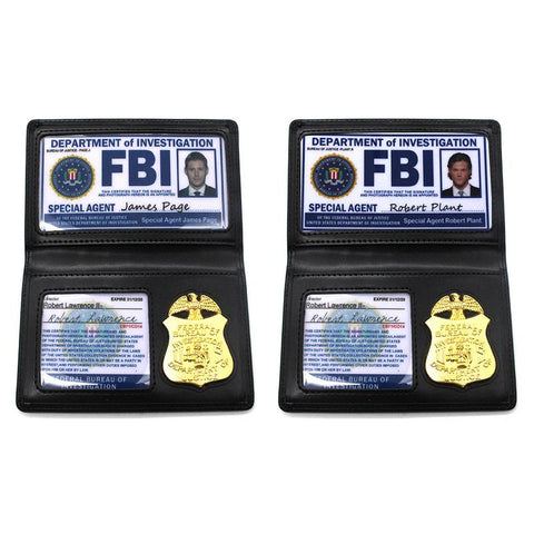 Supernatural FBI Metal Badge Card Holder Police ID Cards Wallets Holder