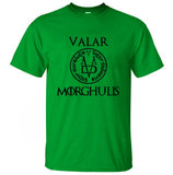 Summer Tshirt Men Valar Morghulis All men must die...