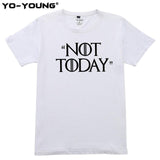 T Shirts Game Of Thrones Letter Print "NOT TODAY" Arya Stark