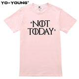 T Shirts Game Of Thrones Letter Print "NOT TODAY" Arya Stark