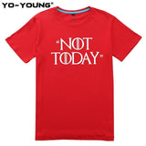 T Shirts Game Of Thrones Letter Print "NOT TODAY" Arya Stark