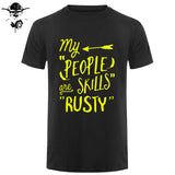 Rusty People Skills - Supernatural men T-Shirt 0-Neck