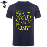 Rusty People Skills - Supernatural men T-Shirt 0-Neck