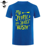 Rusty People Skills - Supernatural men T-Shirt 0-Neck