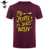 Rusty People Skills - Supernatural men T-Shirt 0-Neck