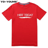 T Shirts Game Of Thrones Letter Print "NOT TODAY" Arya Stark