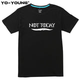 T Shirts Game Of Thrones Letter Print "NOT TODAY" Arya Stark