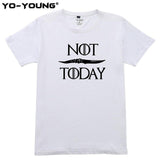 T Shirts Game Of Thrones Letter Print "NOT TODAY" Arya Stark
