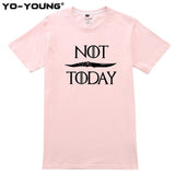 T Shirts Game Of Thrones Letter Print "NOT TODAY" Arya Stark