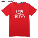 T Shirts Game Of Thrones Letter Print "NOT TODAY" Arya Stark