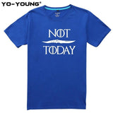 T Shirts Game Of Thrones Letter Print "NOT TODAY" Arya Stark