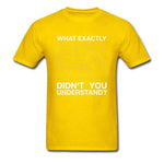 Chemistry Men T-shirt What Didn't You Understand Breaking Bad