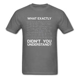 Chemistry Men T-shirt What Didn't You Understand Breaking Bad