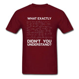 Chemistry Men T-shirt What Didn't You Understand Breaking Bad